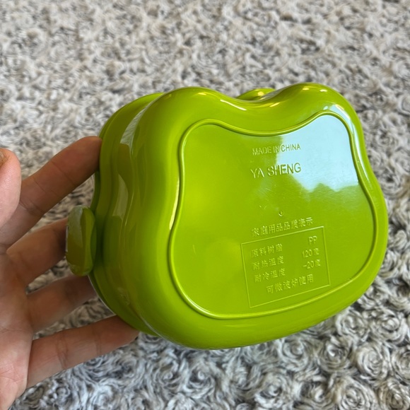 KEROPPI Frog Lunch Bento Box Easy Open Snack Container Storage Case Clear Top xo - Picture 7 of 9